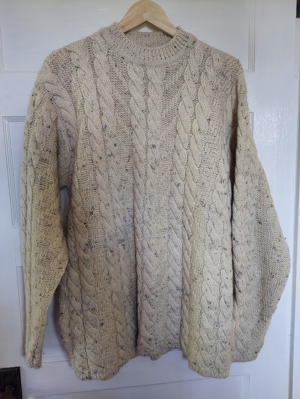 Vintage Bonners Of Ireland Men's Wool Cable Knit Fisherman's Sweater